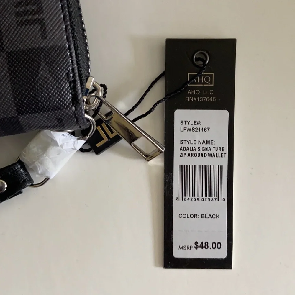 London Fog Adalia Signature Zip Around Wallet
